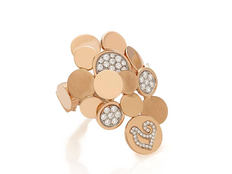 PAILLETTES RING ROSE GOLD AND DIAMONDS CHANTECLER 39924